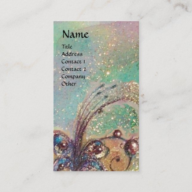 GARDEN OF THE LOST SHADOWS MAGIC BUTTERFLY PLANT BUSINESS CARD (Front)