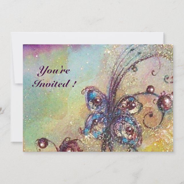 GARDEN OF THE LOST SHADOWS -MAGIC BUTTERFLY PLANT INVITATION (Front)