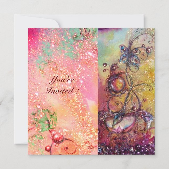 GARDEN OF THE LOST SHADOWS,MAGIC BUTTERFLY PLANT INVITATION (Front)