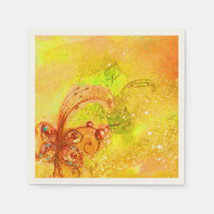 GARDEN OF THE LOST SHADOWS MAGIC BUTTERFLY PLANT NAPKIN