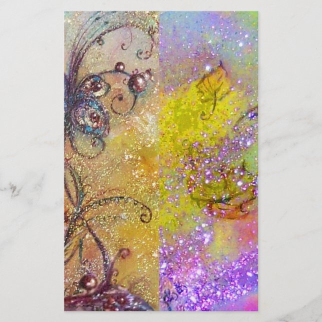 GARDEN OF THE LOST SHADOWS /MAGIC BUTTERFLY PLANT STATIONERY (Front)