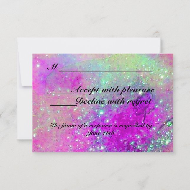 GARDEN OF THE LOST SHADOWS / MAGIC BUTTERFLY RSVP CARD (Front)