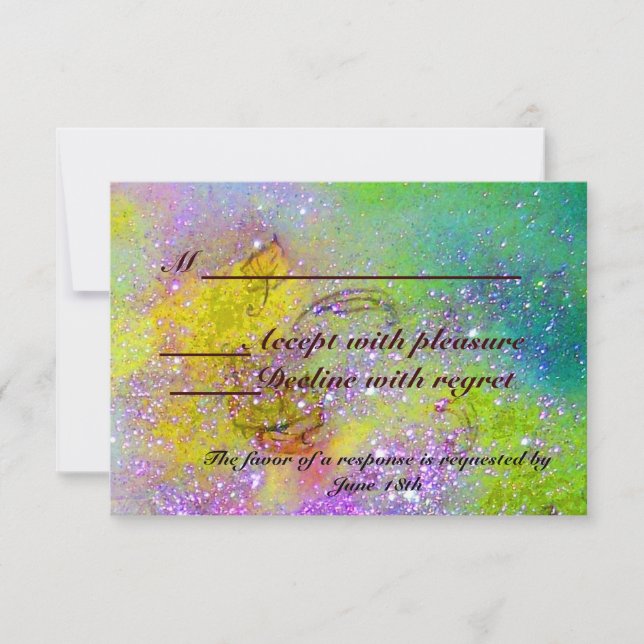 GARDEN OF THE LOST SHADOWS / MAGIC BUTTERFLY RSVP CARD (Front)