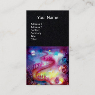 GARDEN OF THE LOST SHADOWS,MAGIC STAIRS Red Black Business Card