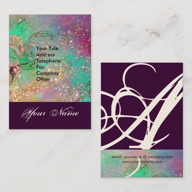 GARDEN OF THE LOST SHADOWS MONOGRAM 1 BUSINESS CARD (Front/Back)