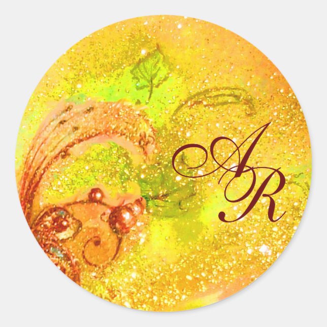 GARDEN OF THE LOST SHADOWS - MONOGRAM CLASSIC ROUND STICKER (Front)