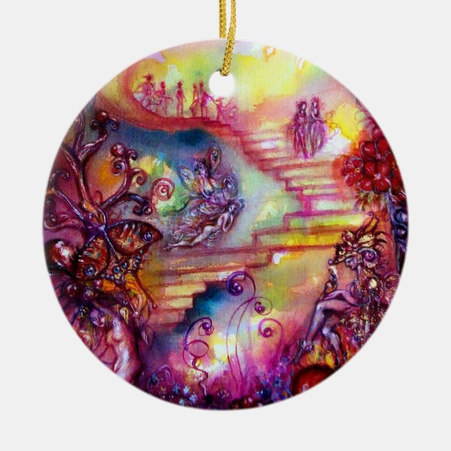 GARDEN OF THE LOST SHADOWS- MYSTIC STAIRS CERAMIC TREE DECORATION (Front)