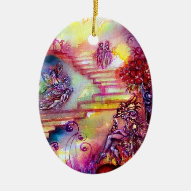 GARDEN OF THE LOST SHADOWS- MYSTIC STAIRS CERAMIC TREE DECORATION (Front)