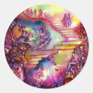 GARDEN OF THE LOST SHADOWS / MYSTIC STAIRS CLASSIC ROUND STICKER