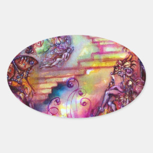 GARDEN OF THE LOST SHADOWS / MYSTIC STAIRS OVAL STICKER