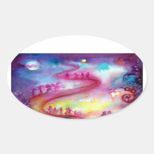 GARDEN OF THE LOST SHADOWS / MYSTIC STAIRS OVAL STICKER