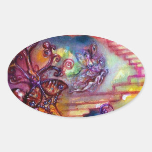 GARDEN OF THE LOST SHADOWS / MYSTIC STAIRS OVAL STICKER