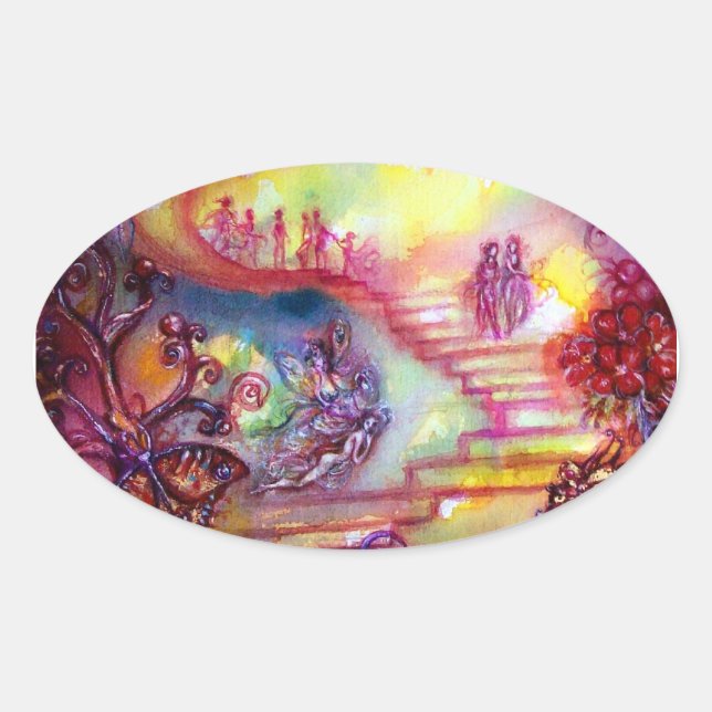 GARDEN OF THE LOST SHADOWS / MYSTIC STAIRS OVAL STICKER (Front)