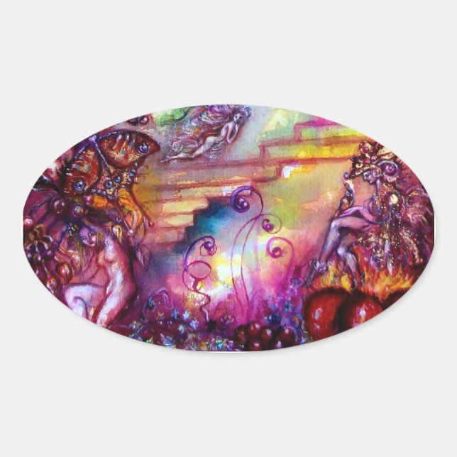 GARDEN OF THE LOST SHADOWS / MYSTIC STAIRS OVAL STICKER (Front)