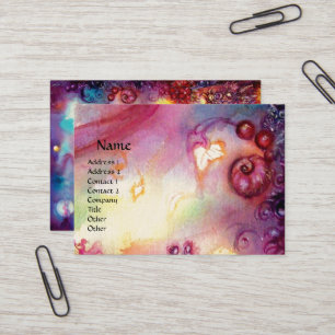 GARDEN OF THE LOST SHADOWS ,MYSTIC STAIRS pink red Business Card