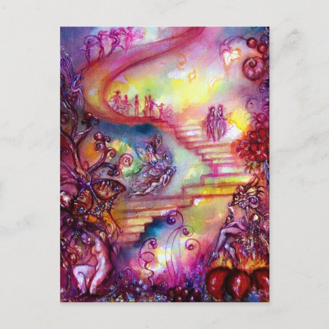 GARDEN OF THE LOST SHADOWS / MYSTIC STAIRS POSTCARD (Front)