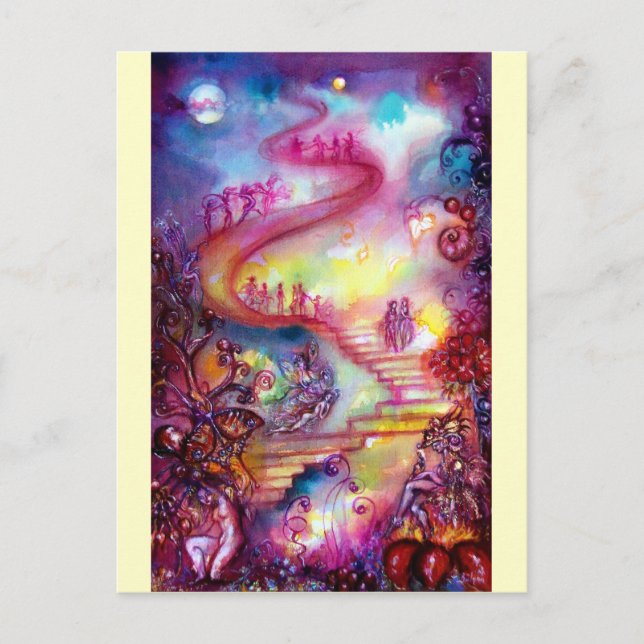 GARDEN OF THE LOST SHADOWS / MYSTIC STAIRS POSTCARD (Front)