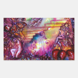 GARDEN OF THE LOST SHADOWS / MYSTIC STAIRS RECTANGULAR STICKER