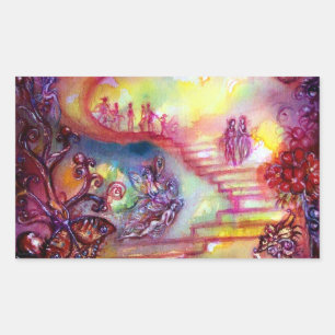 GARDEN OF THE LOST SHADOWS / MYSTIC STAIRS RECTANGULAR STICKER
