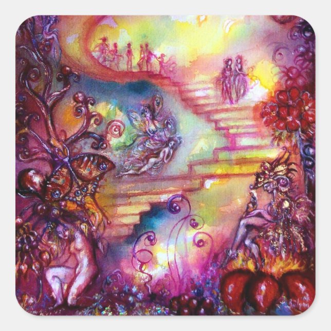 GARDEN OF THE LOST SHADOWS / MYSTIC STAIRS SQUARE STICKER (Front)