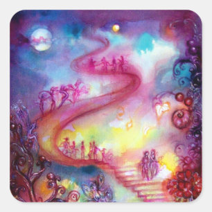 GARDEN OF THE LOST SHADOWS / MYSTIC STAIRS SQUARE STICKER