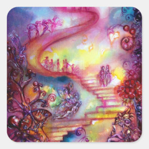 GARDEN OF THE LOST SHADOWS / MYSTIC STAIRS SQUARE STICKER