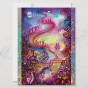 GARDEN OF THE LOST SHADOWS,MYSTIC STAIRS Teal Blue