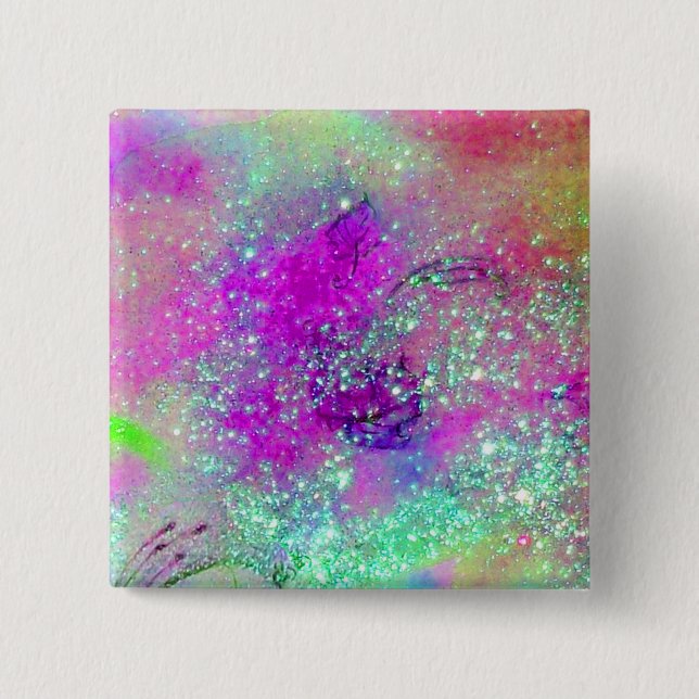 GARDEN OF THE LOST SHADOWS -pink purple violet 15 Cm Square Badge (Front)