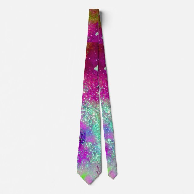GARDEN OF THE LOST SHADOWS -pink purple violet Tie (Front)