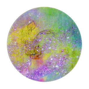 GARDEN OF THE LOST SHADOWS -Purple Yellow Green Cutting Board