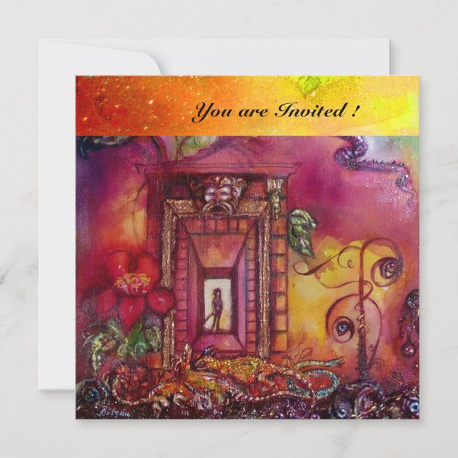 GARDEN OF THE LOST SHADOWS -SNAKES AND IGUANAS INVITATION (Front)