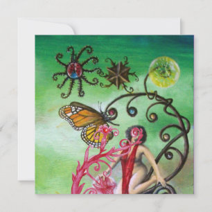 GARDEN OF THE MELISSA 2,  red ,pink violet Invitation