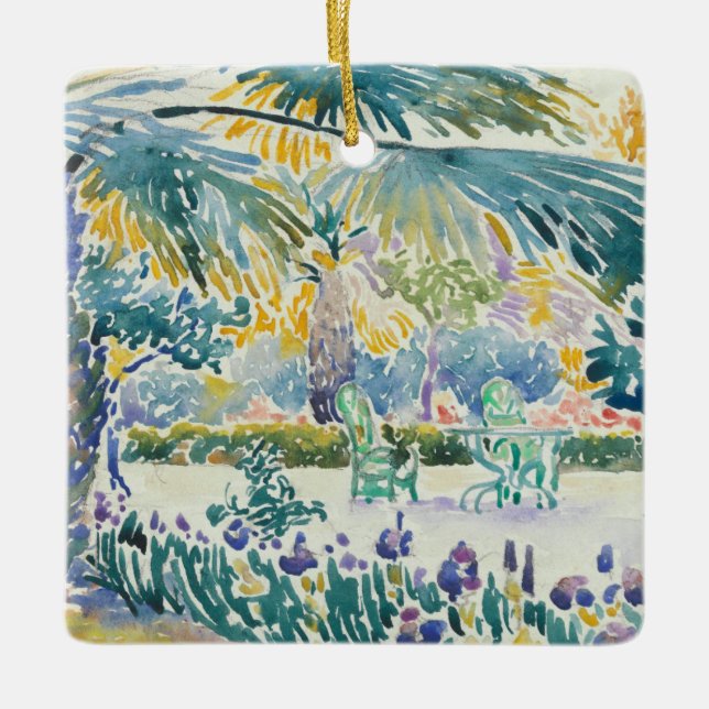 Garden of the Painter at Saint Clair Ceramic Tree Decoration (Front)