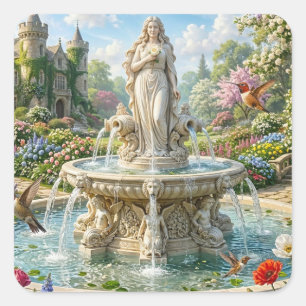 Garden of Undying Memories Square Sticker