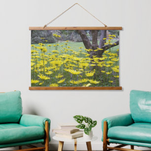 Garden of Yellow Doronicum Flowers Floral Hanging Tapestry