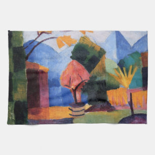 Garden on Lake Thun by August Macke, Vintage Art Tea Towel