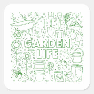 Garden Pack Square Sticker