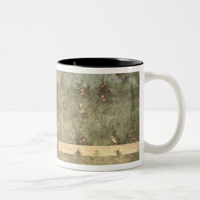 Garden Paintings from the  'Villa of Livia' Two-Tone Coffee Mug (Right)