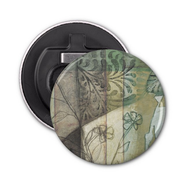 Garden Panel with Leaves, Flowers, and Grass Bottle Opener (Front)