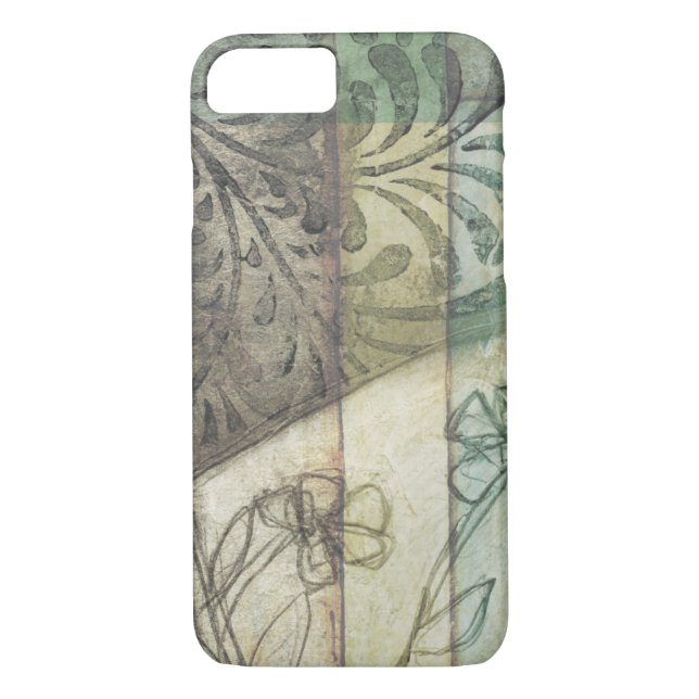 Garden Panel with Leaves, Flowers, and Grass Case-Mate iPhone Case (Back)