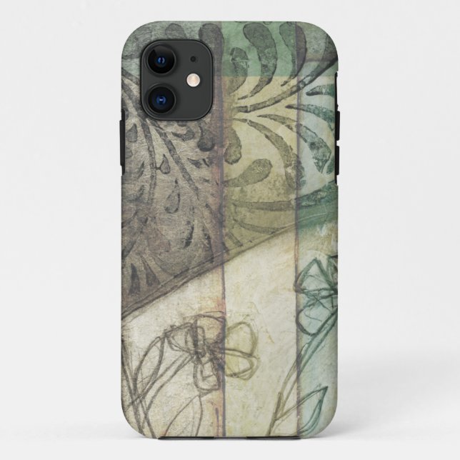 Garden Panel with Leaves, Flowers, and Grass Case-Mate iPhone Case (Back)