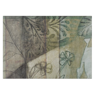 Garden Panel with Leaves, Flowers, and Grass Cutting Board