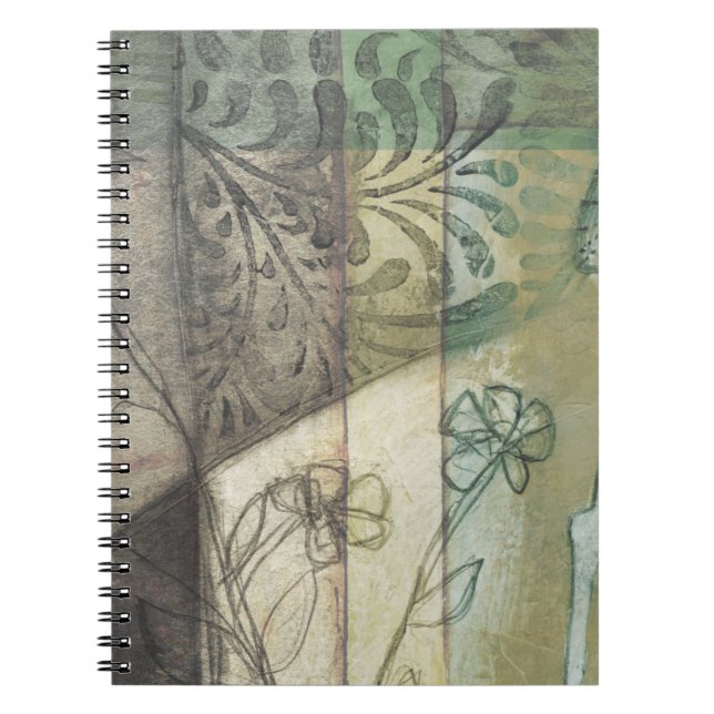 Garden Panel with Leaves, Flowers, and Grass Notebook (Front)