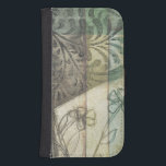 Garden Panel with Leaves, Flowers, and Grass Samsung S4 Wallet Case<br><div class="desc">A pleasant garden panel that features leaves,  flowers,  and grass in an abstract sketching. The mix of colours draws the eye,  with plenty going on in the painting. An easy conversation starter that could find a welcome place on your wall!</div>