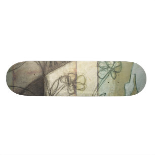 Garden Panel with Leaves, Flowers, and Grass Skateboard