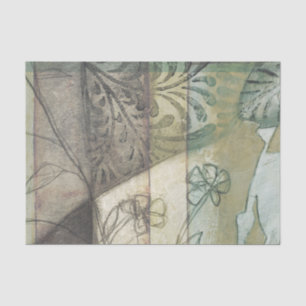 Garden Panel with Leaves, Flowers, and Grass Tissue Paper