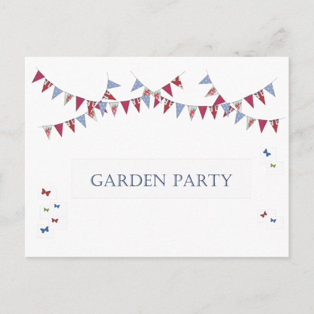 Garden Party / BBQ - Invitation Postcard (Front)