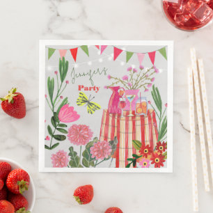 Garden Party Birthday  Napkin