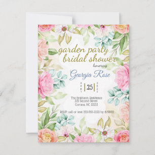 Garden Party Bridal Shower Invitation
