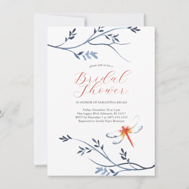 Garden Party Bridal Shower Invitations (Front)